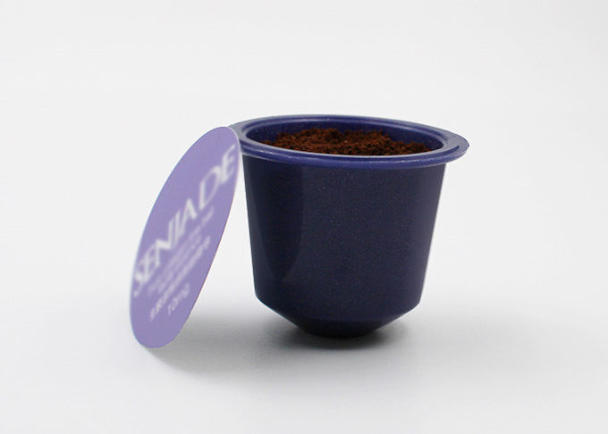 As mini cápsulas da vagem do café para o pó/bebida Flavored leite de Nespresso pulverizam cápsulas da embalagem com filme da selagem