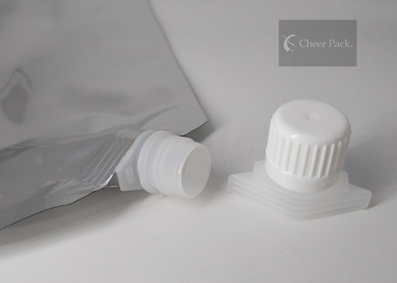Bloco do elogio 16 milímetros de material plástico do produto comestível do tampão do bico da cor branca