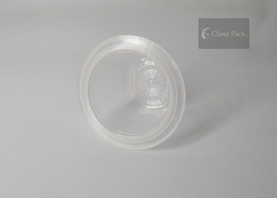 Mini diâmetro redondo transparente dos recipientes plásticos 49mm para o empacotamento do pó do chocolate