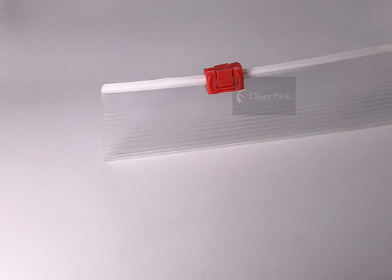 Slider ziplockk vermelho do zíper do OEM PP da cor para a embalagem do saco do selo do lado direito