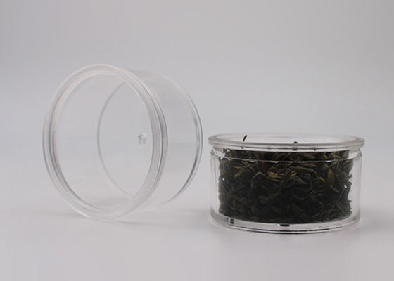 Os recipientes plásticos claros redondos pequenos claros 25 do picosegundo comprimem a capacidade para o chá, feijão de café