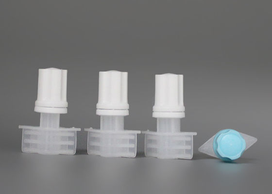 Cinco milímetros derramam o plástico do PE das tampas do bico para a embalagem do malote dos cuidados com a pele