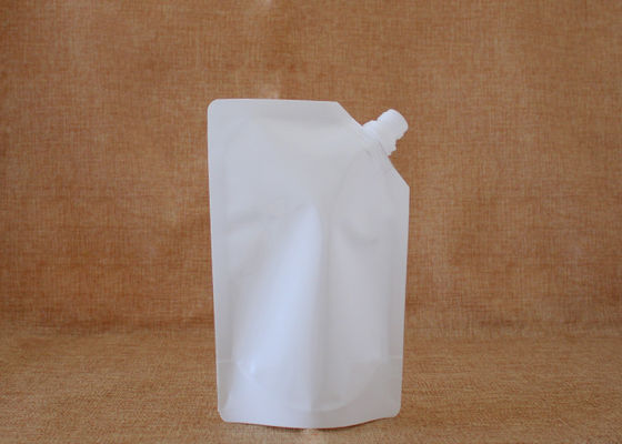 Doypack reusável impresso costume da bebida clara ziplockk com bico de 15mm