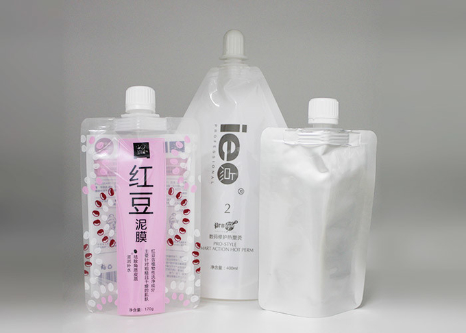 A geleia da prova da água líquida levanta-se o malote com o bico que empacota 100ml/200ml