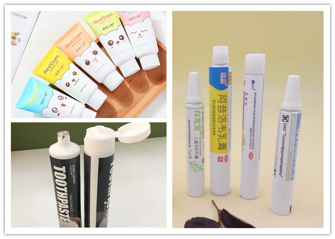 Tampão personalizado fechado cabeça laminado do tubo do diâmetro 28mm creme farmacêutico