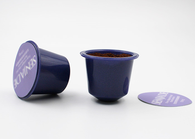 As mini cápsulas da vagem do café para o pó/bebida Flavored leite de Nespresso pulverizam cápsulas da embalagem com filme da selagem