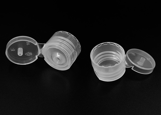 Resistência de corrosão plástica dos tampões de garrafa da parte superior clara da aleta/tampão de garrafa Sanitizer da mão