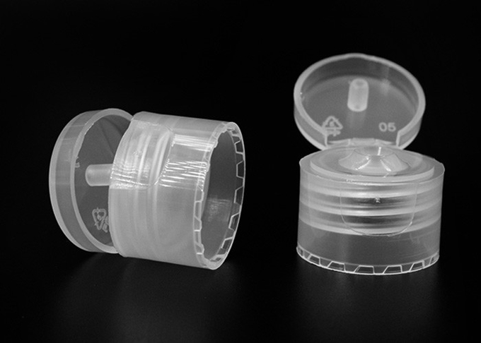 Resistência de corrosão plástica dos tampões de garrafa da parte superior clara da aleta/tampão de garrafa Sanitizer da mão