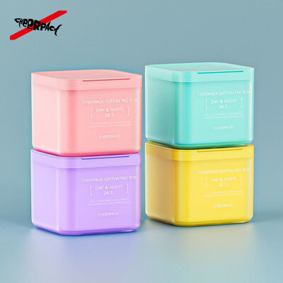 qualidade  100 Sheet Skincare Cotton Pad Box 2.0 Bulk Order Plastic Jars with Removable PP Liner Food Grade for Cosmetic Brands/OEM Fábrica