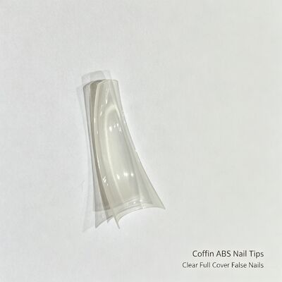 Qualidade  Coffin ABS Nail Tips, Clear Full Cover False Nails for Salon Nail Extension DIY Nail Art and Bulk Supply Fábrica