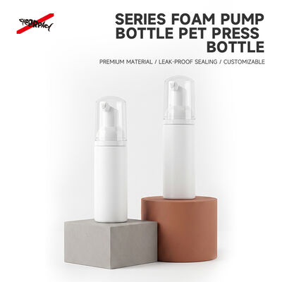 Qualidade  60ml Empty White PET Foam Pump Bottle Refillable Facial Foam Dispenser Custom Cosmetic Foaming Soap Packaging Container Fábrica