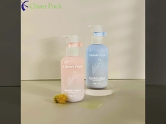 300 ml Flip Top Cap HDPE Plastic Shampoo Babycare Pink Bottle Lotion Pump para embalagens cosméticas