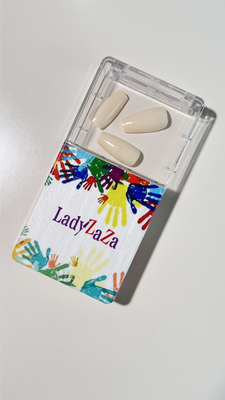 Desenho de cores puras Manicure unhas de amêndoa Removível acabado vestível de cobertura completa unhas falsas