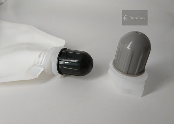 Os produtos dos cuidados capilares derramam tampões do bico com material preto do PE, serviço do ODM do OEM