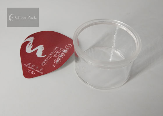 Cor transparente material clara redonda pequena clara do produto comestível de recipientes plásticos
