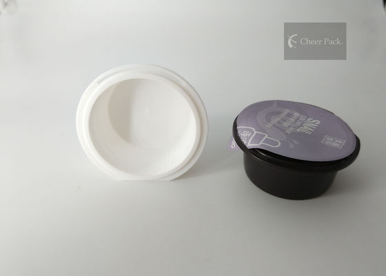 bloco plástico da receita da cápsula 23ml para a embalagem do molho, cor branca/preto