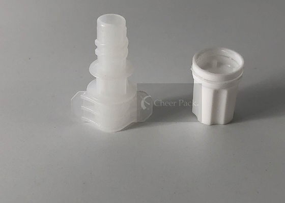 Produto comestível plástico pequeno com materiais do PE, cor branca dos tampões do bico do diâmetro 5mm