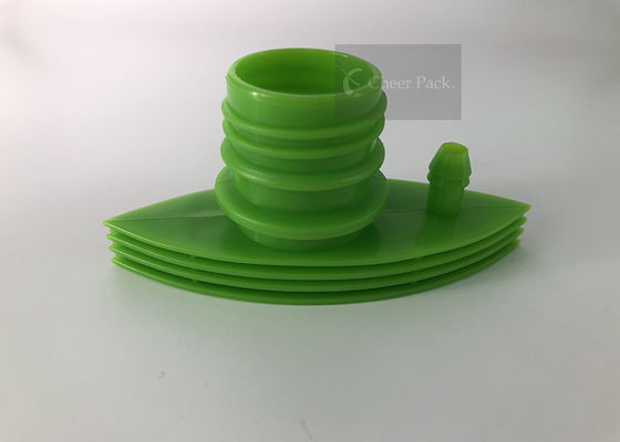 Torção plástica de dois bicos fora do tampão para a embalagem plástica do saco do oxigênio, cor verde