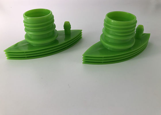 Torção plástica de dois bicos fora do tampão para a embalagem plástica do saco do oxigênio, cor verde