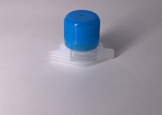 Injeção do tampão do bico do empacotamento flexível que modela o material azul do PE da cor