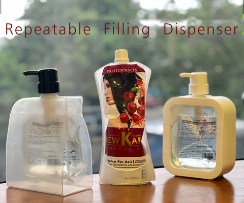 Dispensador de desinfetante de mão líquido reproduzível Dispensador de sabão transparente Lavadora de louça Shampoo Loção Botelho Casa de garrafas vazias