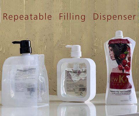 Dispensador de desinfetante de mão líquido reproduzível Dispensador de sabão transparente Lavadora de louça Shampoo Loção Botelho Casa de garrafas vazias