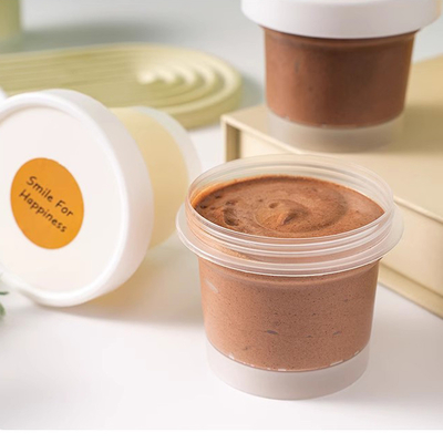 100 ml 200 ml chá verde abacate gelado mousse copo creme gelado neve erva lama filmes de lata