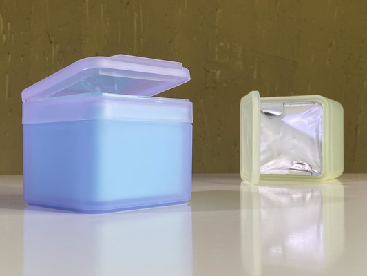 Jarros cosméticos de plástico para folhas de algodão e lenços higiénicos úmidos