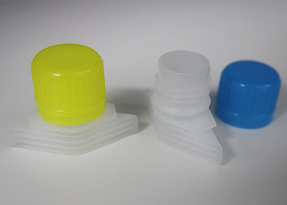 O bico plástico amarelo tampa/o tampão detergente para a roupa do bico com material da corrosão do PE o anti