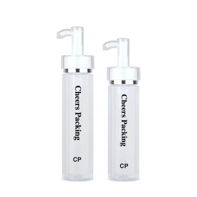 140ml PET cosméticos garrafas para loção, óleo essencial com bomba PET cosméticos grossista garrafas