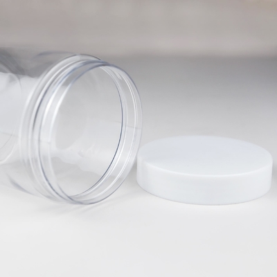 Potes de plástico PET transparentes de qualidade alimentar com LIDS de parafuso