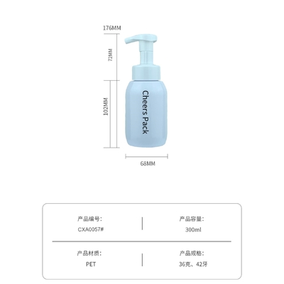 Gráfico 200 ml 300 ml 400 ml 500 ml Limpeza de espuma PET Cosmético Limpeza facial Bomba de espuma Dispensador de sabão garrafa