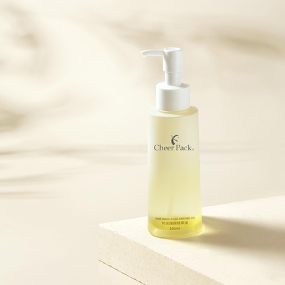 Customizado Âmbar congelado redondo 150ml Desinfetante para a pele Shampoo corporal Loção recipientes de plástico Bomba de chuveiro