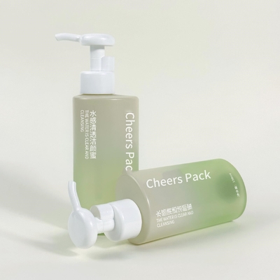 Novo design recipientes cosméticos 150ml/500ml embalagem para cuidados com a pele garrafa de PET branca com bomba de loção