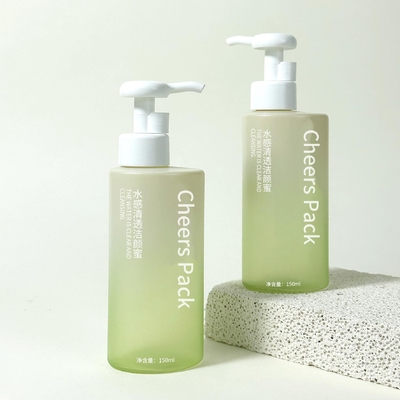 Novo design recipientes cosméticos 150ml/500ml embalagem para cuidados com a pele garrafa de PET branca com bomba de loção