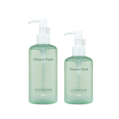 Green Luxury 50ml 100ml 450ml Botalhas redondas de plástico Loção Cosmética Material PP Press Pump Squeeze Bottles for Skin Care Shampoo