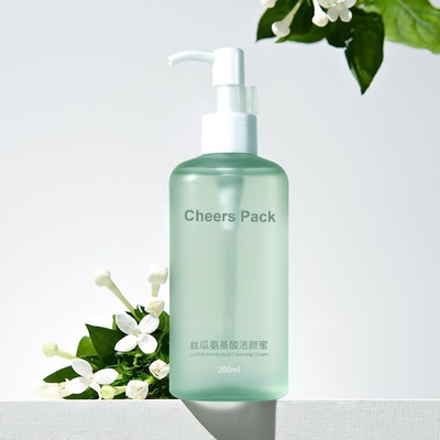 Green Luxury 50ml 100ml 450ml Botalhas redondas de plástico Loção Cosmética Material PP Press Pump Squeeze Bottles for Skin Care Shampoo