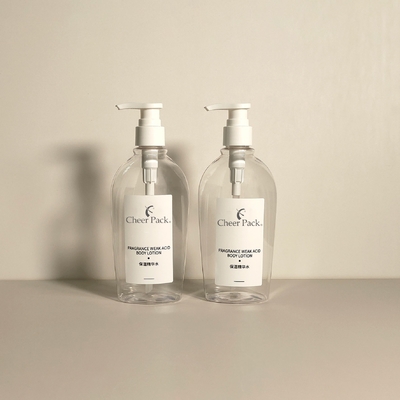 Luxo PET plástico 300ml garrafas de bomba Branco Transparente Preto para Shampoo Conditioner Loção Limpeza Facial Embalagem