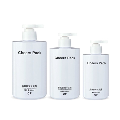 Logotipo personalizado Cosméticos Embalagem Loção garrafas 210ml 350ml 500ml Cuidados da pele Embalagem Loção garrafas