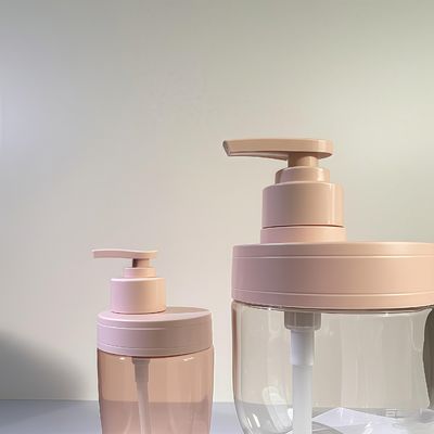 Garrafa cosmética de plástico PET de 400 ml e 500 ml com bomba de pressão para shampoo e loção de óleos essenciais