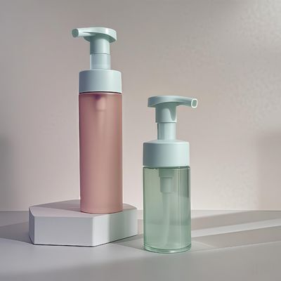 Frasco cosmético de plástico de 100ml, 120ml e 160ml, frasco PET para shampoo, loção, gel de banho com bomba de pressão e cor personalizada