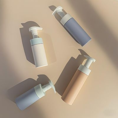 Frasco cosmético de plástico de 100ml, 120ml e 160ml, frasco PET para shampoo, loção, gel de banho com bomba de pressão e cor personalizada