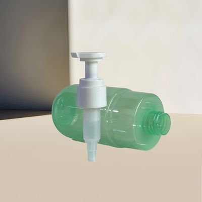 300 ml de capacidade Transparente PET verde frasco distribuidor de bomba para loção cosmética com logotipo personalizado