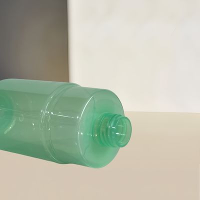 300 ml de capacidade Transparente PET verde frasco distribuidor de bomba para loção cosmética com logotipo personalizado