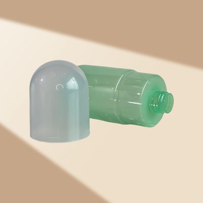 300 ml de capacidade Transparente PET verde frasco distribuidor de bomba para loção cosmética com logotipo personalizado