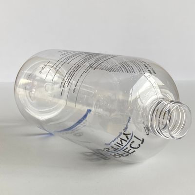 Frasco de loção cilíndrico de plástico PET com impressão personalizada e tampa flip-top para shampoo e gel de banho