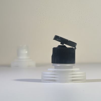 Tampa de rosca flip top de 3mm portátil e durável com bico de 16mm para embalagens flexíveis de higienizador e cosméticos