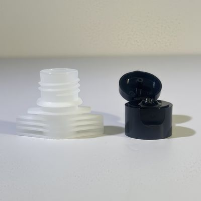 Tampa de rosca flip top de 3mm portátil e durável com bico de 16mm para embalagens flexíveis de higienizador e cosméticos
