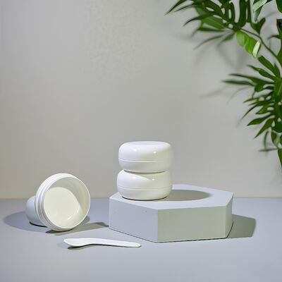 Frascos de creme cosmético planos redondos de plástico de 20 ml e 40 ml para produtos de loção de creme