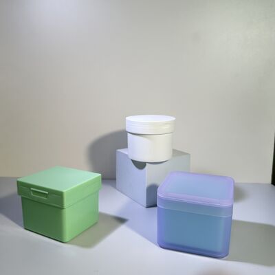 100 folhas para cuidados com a pele, algodão, embalagem, encomenda a granel, frascos de plástico com embalagem removível de PP, de qualidade alimentar, para marcas de cosméticos/OEM